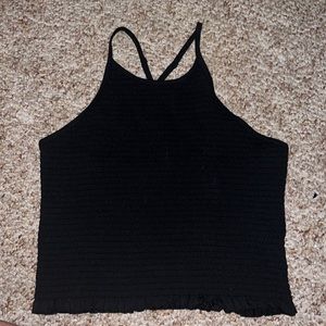 Stretchy ribbed razor back tank top
